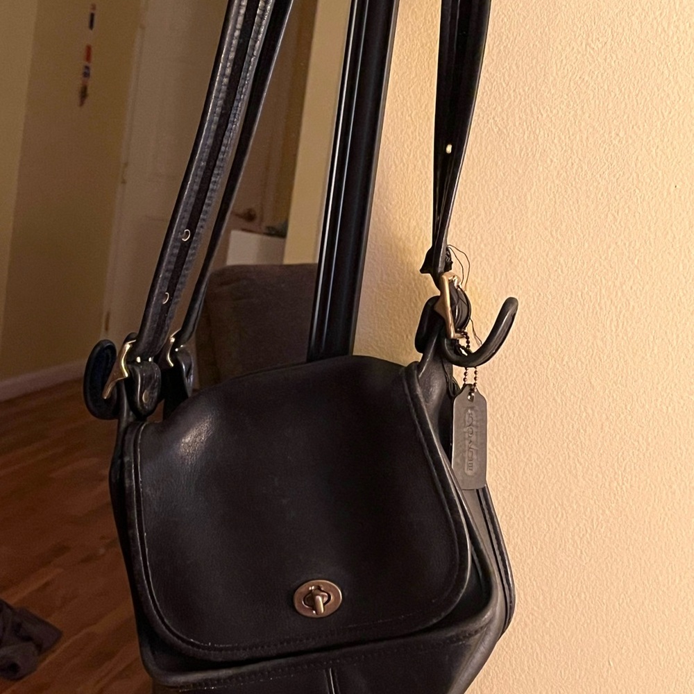 Vintage Coach Black Crossbody Bag